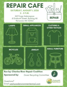 Repair Cafe Saturday, August 1st, 2-5 PM