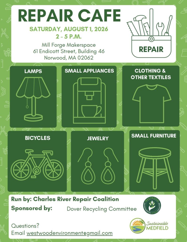 Repair Cafe Saturday, August 1st, 2-5 PM