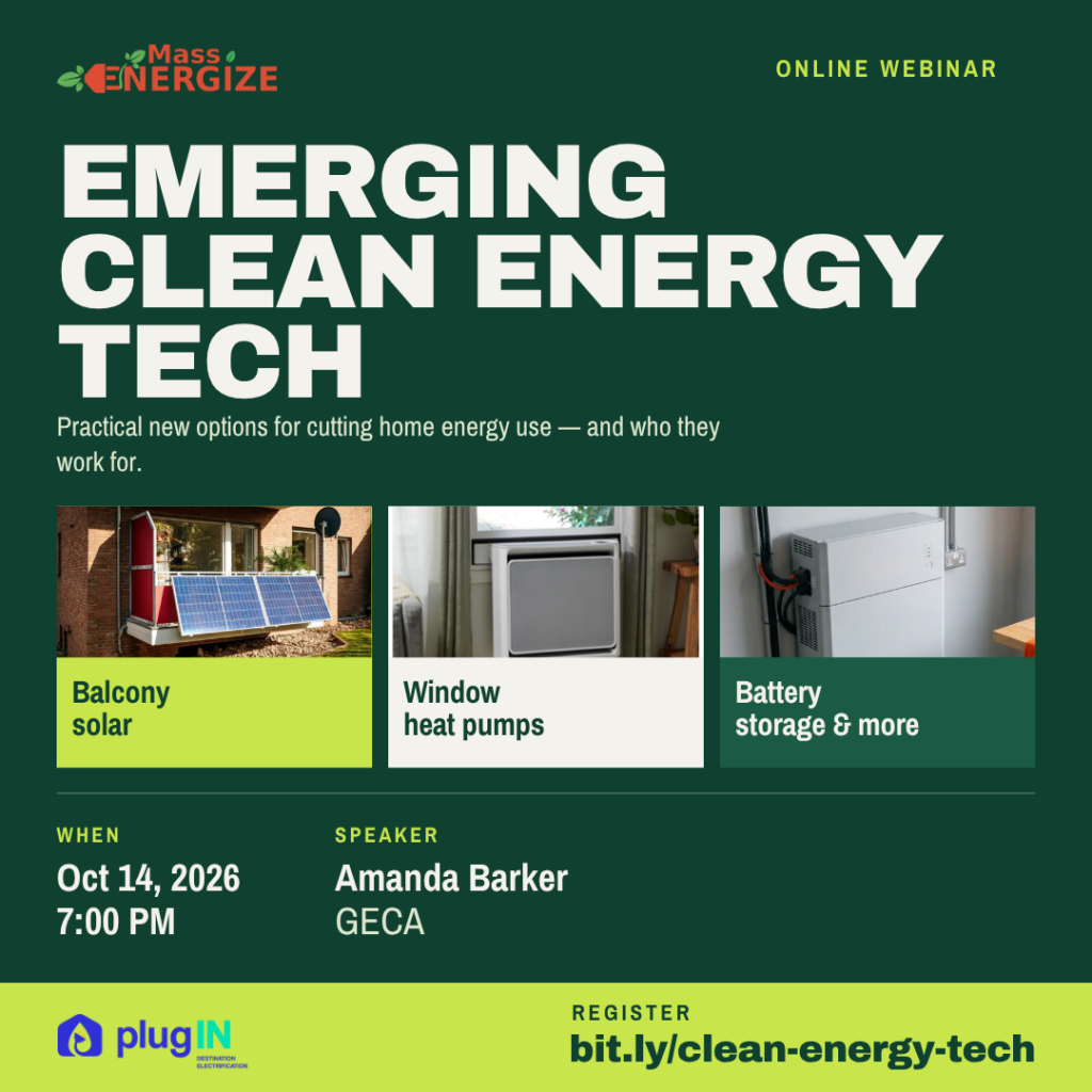 Emerging Clean Energy Tech: Balcony Solar, Window Heat Pump & More <span class="mmes-shared-tag">Shared From Massenergize Community</span>